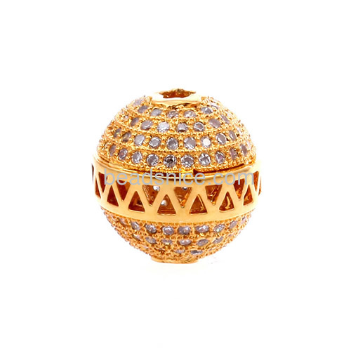 Manufacturers supply Korean fashion hollow spherical copper pendants direct wholesale Micro Pave Pendant