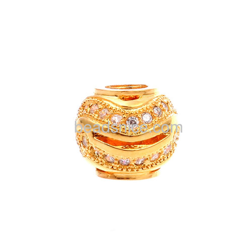 Korean manufacturers supply micro- spherical pendant inlaid brass pendant fashion