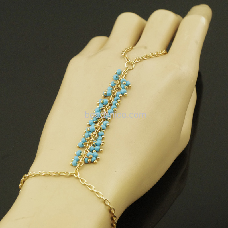 Whole bundle of grapes Beaded Bracelets jewelry sphere mittens hand bracelet, delicate slave bracelet  brass