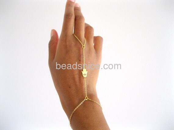 Body jewelry finger to wrist bracelet  mittens bracelet jewelry brass  adjustable wrist sizes
