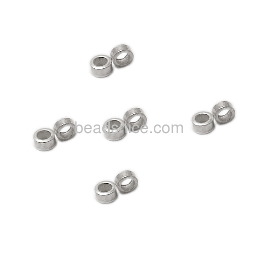 925 Sterling silver round spacer beads great for DIY bracelet