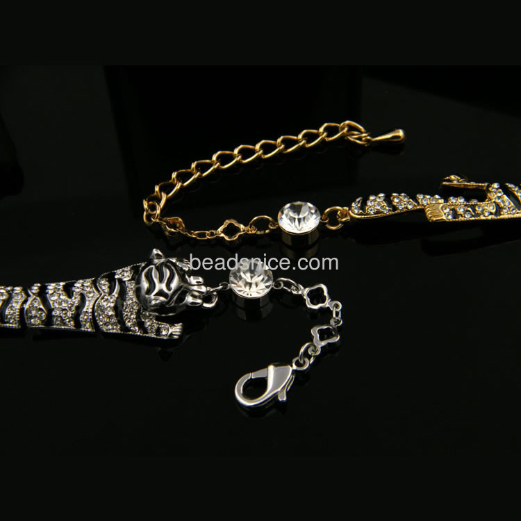 Austrian drilling leopard bracelet black and white stripes