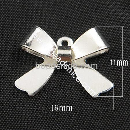 Necklace pendants,brass, bow-knot,lead-safe,nickel-free,