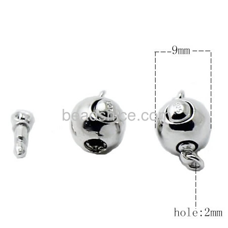 Box Clasp Jewelry Clasps 925 sterling silver Round