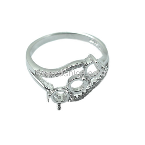 Unique ring setting 925 sterling silver for jewelry making