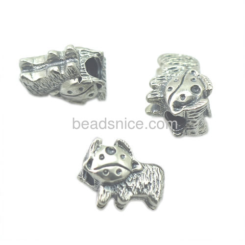 925 sterling silver european spacer beads cat shaped for bracelet making