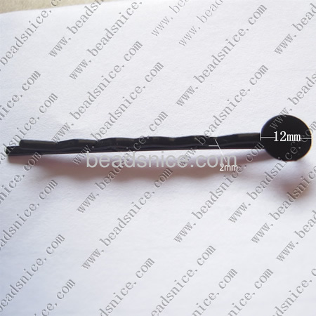 Hairpins,Pad Size: 12mm,Overall Length: 2 1/4 Inches,