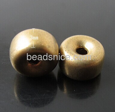 Seamless  beads  brass  lead-safe nickel-free round