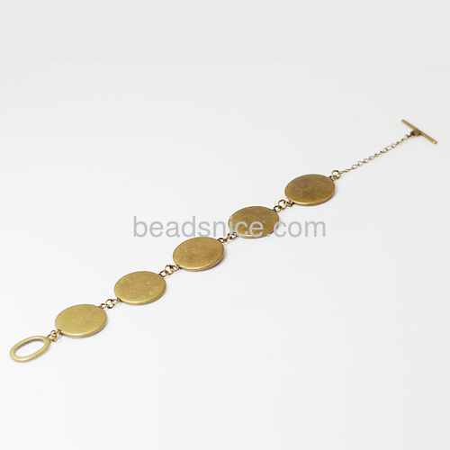 Bracelet, Brass,8.2inch,clasp:13.5X7.5mm,20mm,