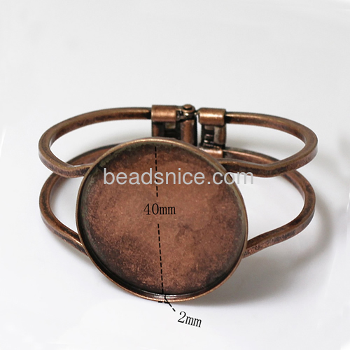 Brass Bracelet Base,inside diameter:40mm,