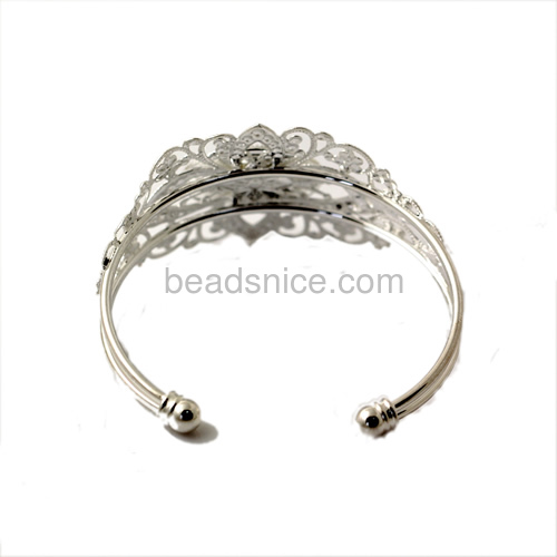 Cuff Bracelet, Bracelet Base, brass, Nickel-Free, Lead-Safe,