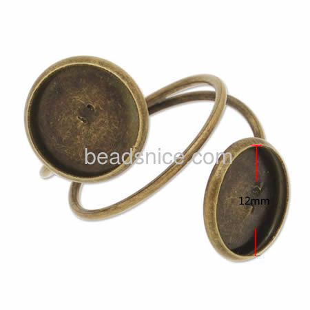 Blank pad ring base brass