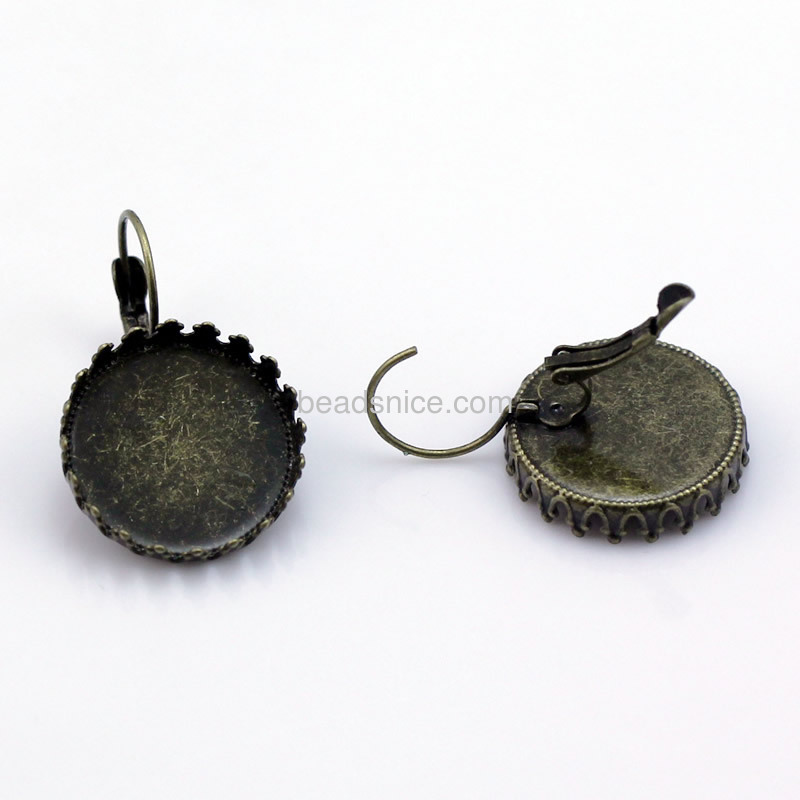 Earring pendant trays ,brass,round