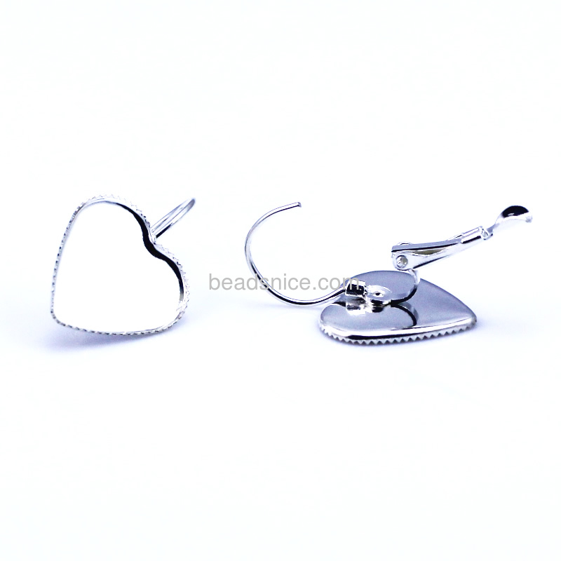 Earring pendant trays ,brass,heart