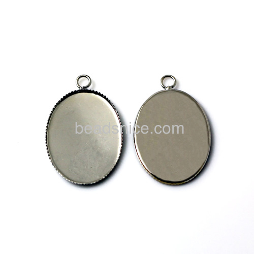 Jewelry pendant bail, brass,Oval,double dunked silver, copper or gun metal plating etc, nickel free, lead free,fits 25x18mm oval