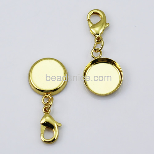 Brass pendants ,12x12x3mm,round,clasp size:12x7mm,hole approx：2mm,