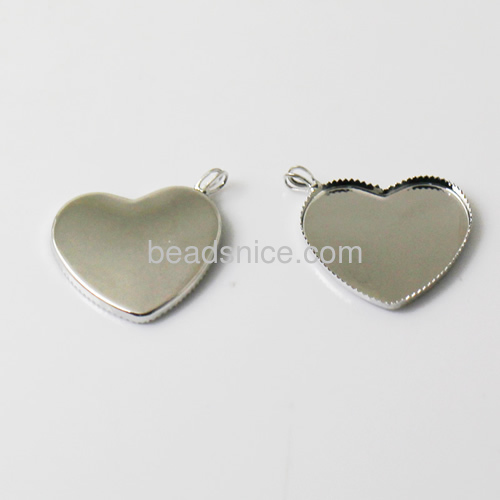 Bezel Setting brass hand rack plating heart-shaped lead safe nickel free