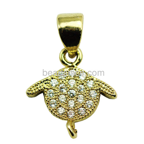 Pendant gold plated 925 silver necklace pendant micro pave zircon penguin shape