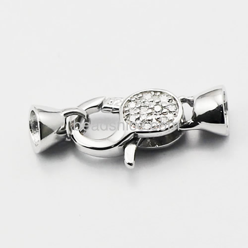 Lobster clasp 925 silver jewelry clasps micro pave cz jewelry making supplies