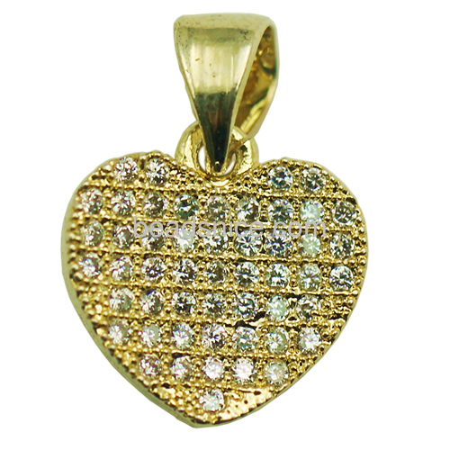 Unique pendant sterling silver 925 heart-shaped micro pave zircon pendant for necklace making