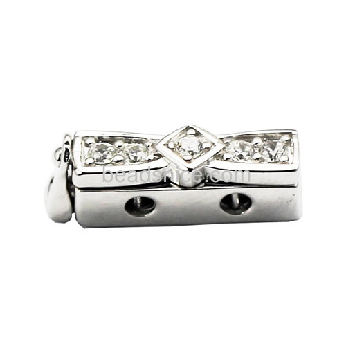 Jewelry clasp 925 sterling silver micro pave jewelry findings wholesale