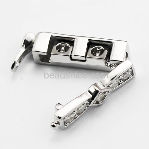 Jewelry clasp 925 sterling silver micro pave jewelry findings wholesale