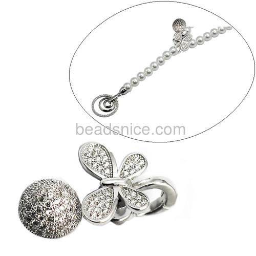 Clasp 925 sterling silver unique clasps diy jewelry findings flower fine sterling silver jewelry accessories