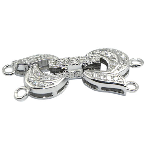 925 sterling silver clasp for bracelets and necklaces making jewelry clasps micro pave cz