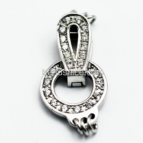 High quality wholesale jewelry 925 sterling silver fold over clasp for necklace jewelry making