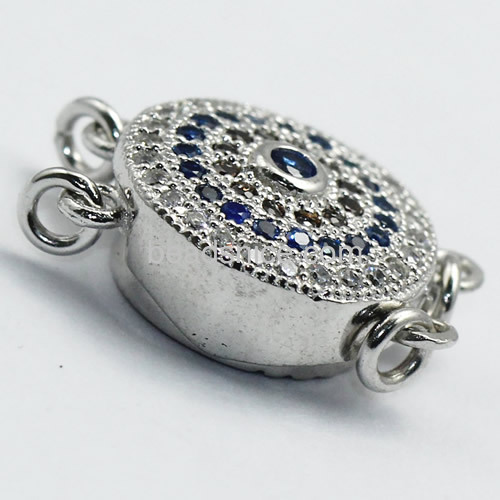 Clasp 925 sterling silver cz box clasp  for women bracelet and necklaces making