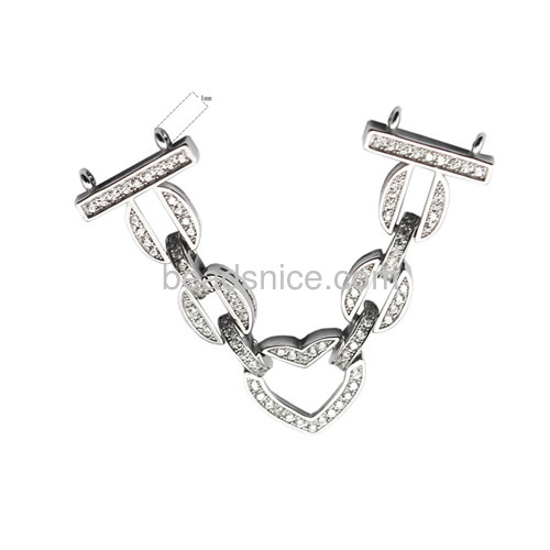 Wholesale jewelry clasp 925 sterling silver necklace clasps 2 strand for women jewelry making