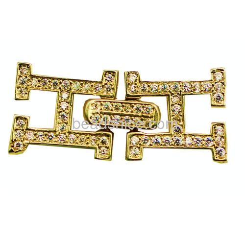 Clasps 925 sterling silver clasp micro pave cz high quality wholesale jewelry