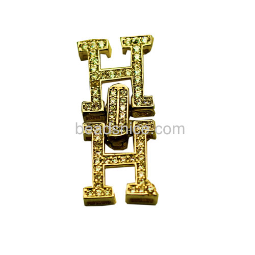 Clasps 925 sterling silver clasp micro pave cz high quality wholesale jewelry