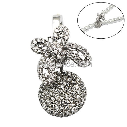 Sterling silver magnetic clasp diy necklace findings for jewelry making micro pave butterfly sterling silver jewelry suppliers
