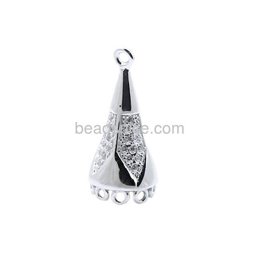 Fancy chandelier component 925 sterling silver pendant findings