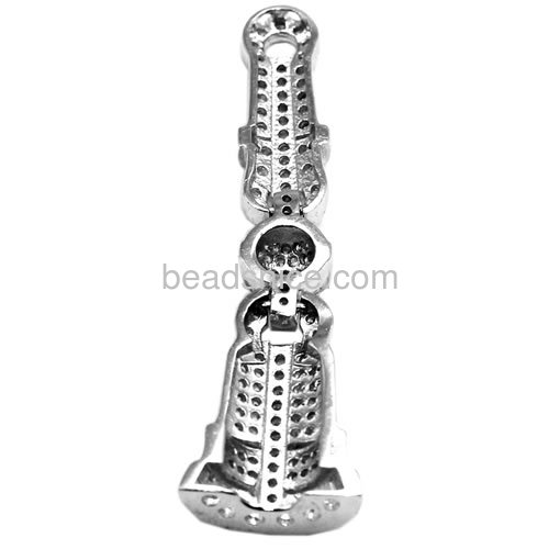 Pendant for necklace making 925 sterling silver micro pave jewelry pendant