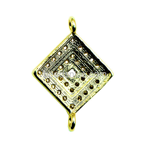 jewelry connector sterling silver charm connector micro pave with zircon rhombus