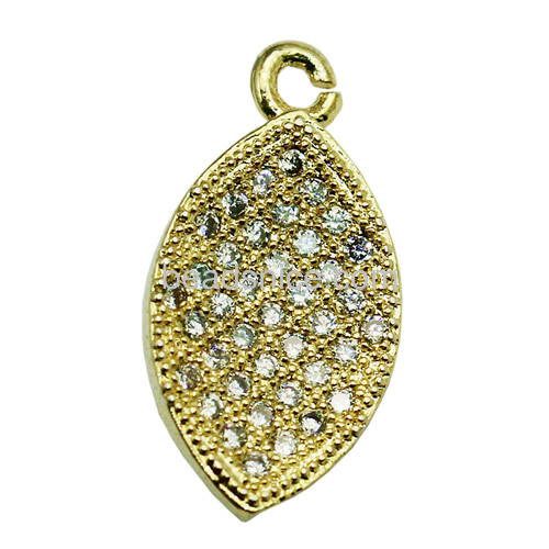 Necklace pendant gold plated sterling silver 925 for woman necklace making with leaf-shaped