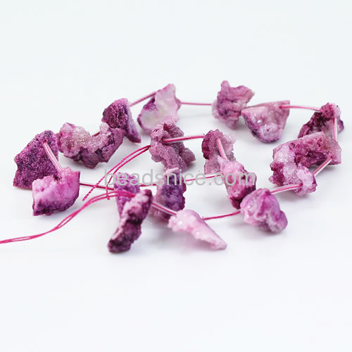 Druse stone pendant  purple color druzy stone fit necklace bracelets diy wholesale natural stone jewelry accessory