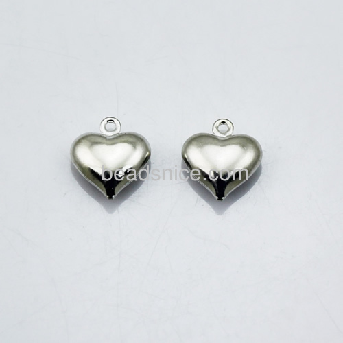 Heart pendant,brass,Heart,lead-safe,nickel-free,