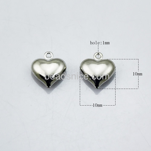 Heart pendant,brass,Heart,lead-safe,nickel-free,