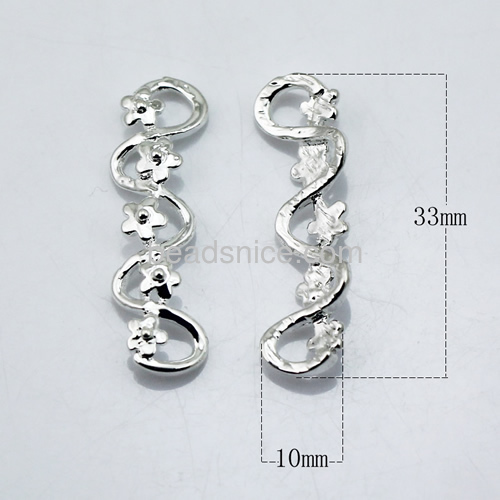 Brass Filigree Pendant(handmade),33X10mm,Lead-Safe ,Nickel-Free,