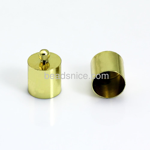 diy jewelry of real gold plated brass end caps