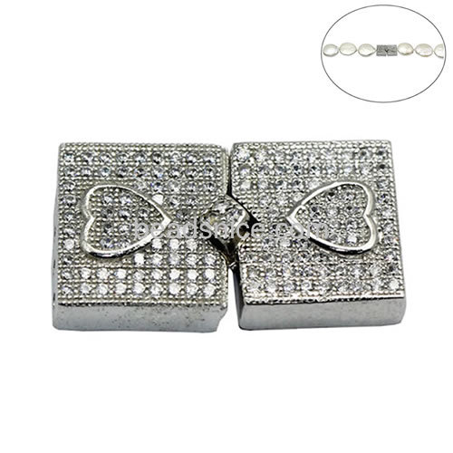 Fold over clasps 925 sterling silver for necklace bracelet jewelry making micro pave cz