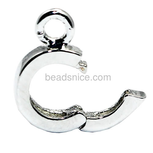 Jewelry clasp thick round clip clasp with jump ring nice for your bracelet design wholesale jewelry findings DIY brass