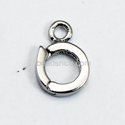 Jewelry clasp thick round clip clasp with jump ring nice for your bracelet design wholesale jewelry findings DIY brass