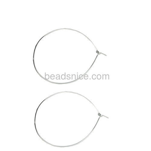 Earring wire 925 steriling silver simple ear wire for earring making 46.5x 30mm