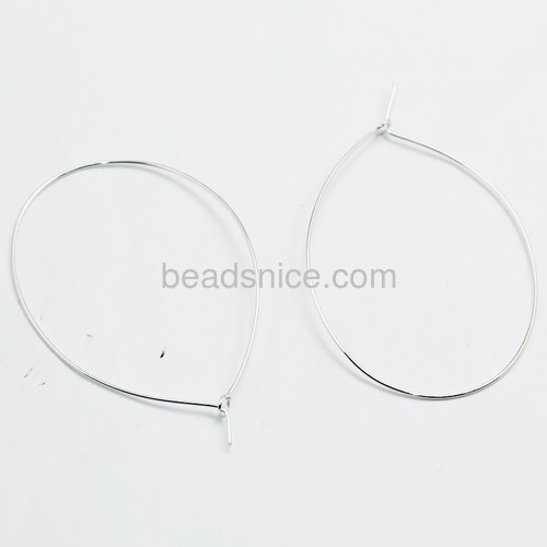 Earring wire 925 steriling silver simple ear wire for earring making 46.5x 30mm