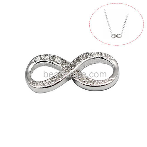 925 sterling silver infinite jewelry connector pendant necklace finding