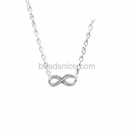 925 sterling silver infinite jewelry connector pendant necklace finding